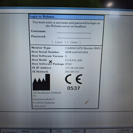 GE Healthcare GE Healthcare Carescape B650 Post Anesthesia Care Patient Monitor Patient Monitors reLink Medical
