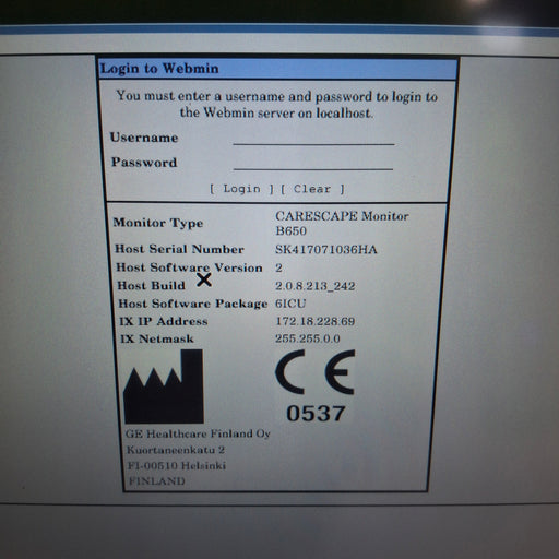 GE Healthcare GE Healthcare Carescape B650 Critical Care Patient Monitor Patient Monitors reLink Medical