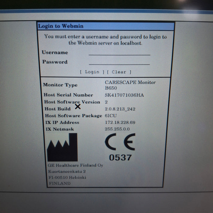 GE Healthcare GE Healthcare Carescape B650 Critical Care Patient Monitor Patient Monitors reLink Medical