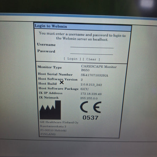GE Healthcare GE Healthcare Carescape B650 Critical Care Patient Monitor Patient Monitors reLink Medical