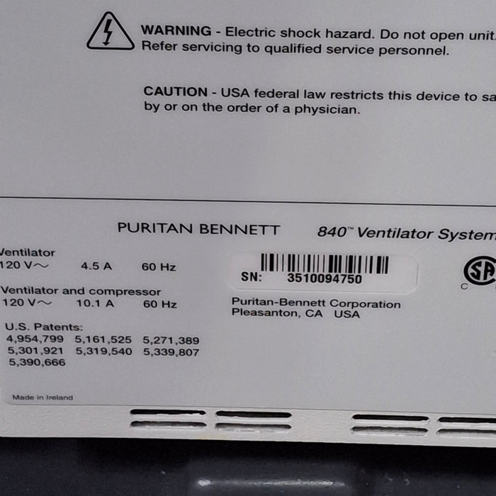 Puritan Bennett Puritan Bennett 840 Ventilator Respiratory reLink Medical
