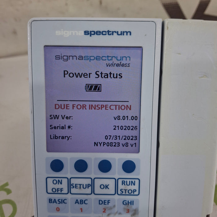 Baxter Sigma Spectrum 8.01.00 w/o Battery Infusion Pump
