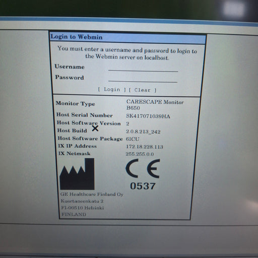 GE Healthcare GE Healthcare Carescape B650 Critical Care Patient Monitor Patient Monitors reLink Medical