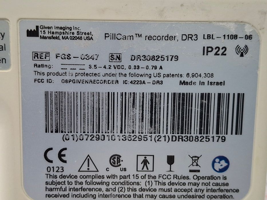 Given Imaging Inc Given Imaging Inc FGS-0347 PillCam Recorder Surgical Equipment reLink Medical