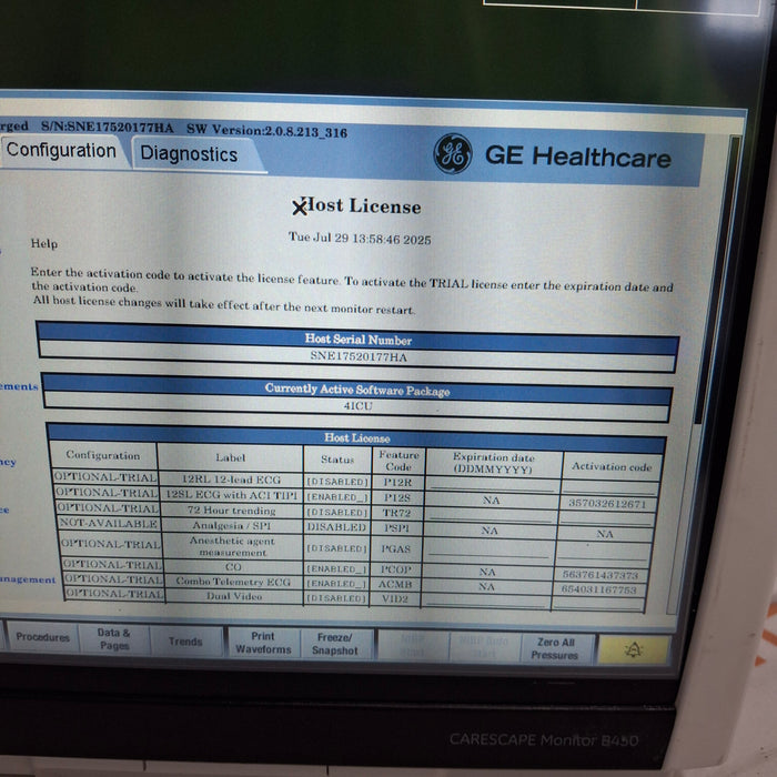 GE Healthcare GE Healthcare Carescape B450 Critical Care Patient Monitor Patient Monitors reLink Medical