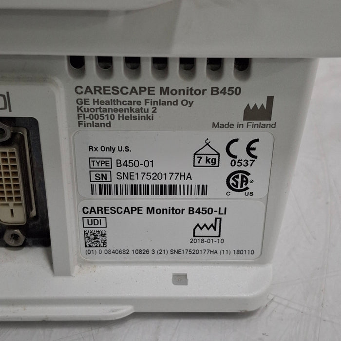 GE Healthcare GE Healthcare Carescape B450 Critical Care Patient Monitor Patient Monitors reLink Medical