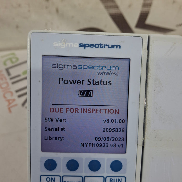 Baxter Baxter Sigma Spectrum 8.01.00 w/o Battery Infusion Pump Infusion Pump reLink Medical