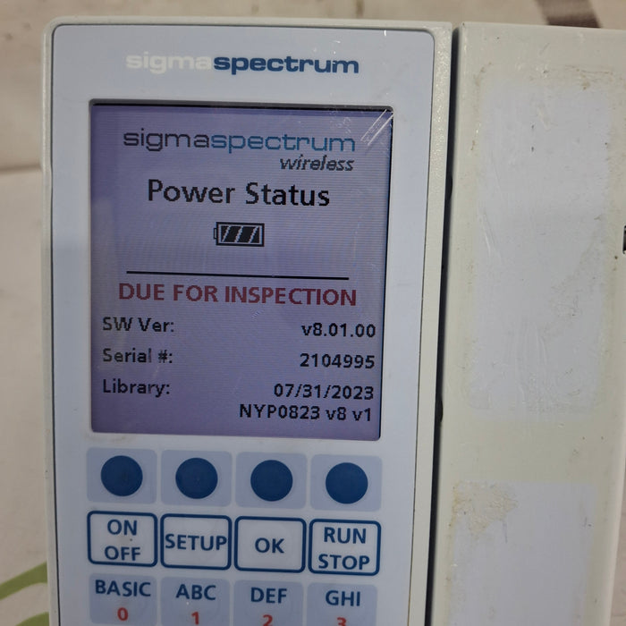 Baxter Baxter Sigma Spectrum 8.01.00 w/o Battery Infusion Pump Infusion Pump reLink Medical