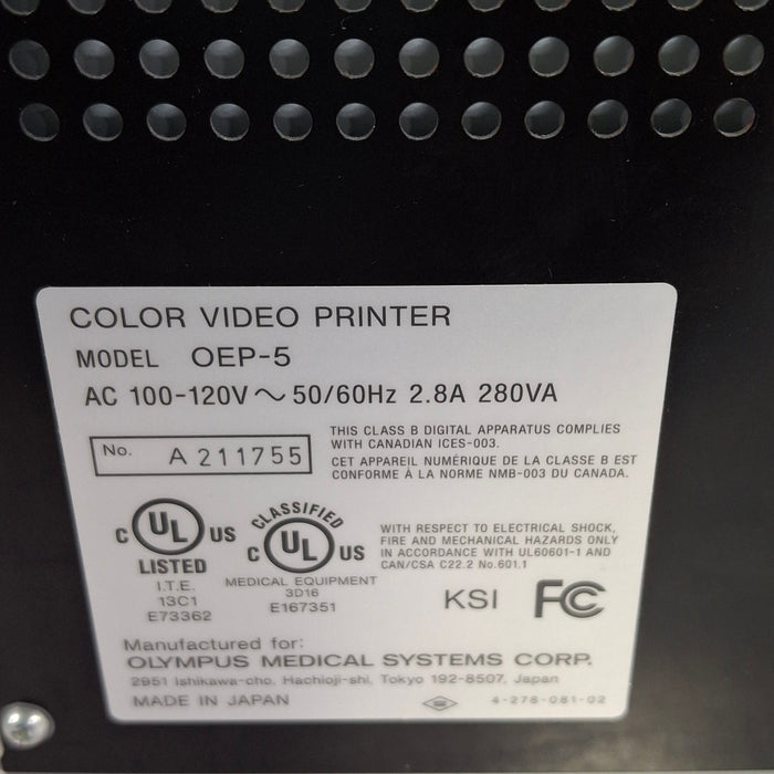 Olympus Olympus OEP-5 Color Video Printer Flexible Endoscopy reLink Medical