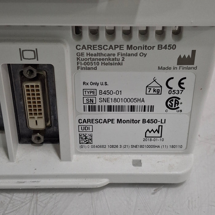 GE Healthcare GE Healthcare Carescape B450 Critical Care Patient Monitor Patient Monitors reLink Medical