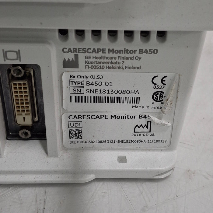 GE Healthcare GE Healthcare Carescape B450 Critical Care Patient Monitor Patient Monitors reLink Medical