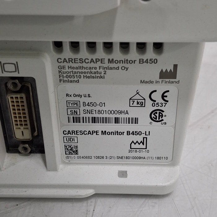 GE Healthcare GE Healthcare Carescape B450 Patient Monitor Patient Monitors reLink Medical