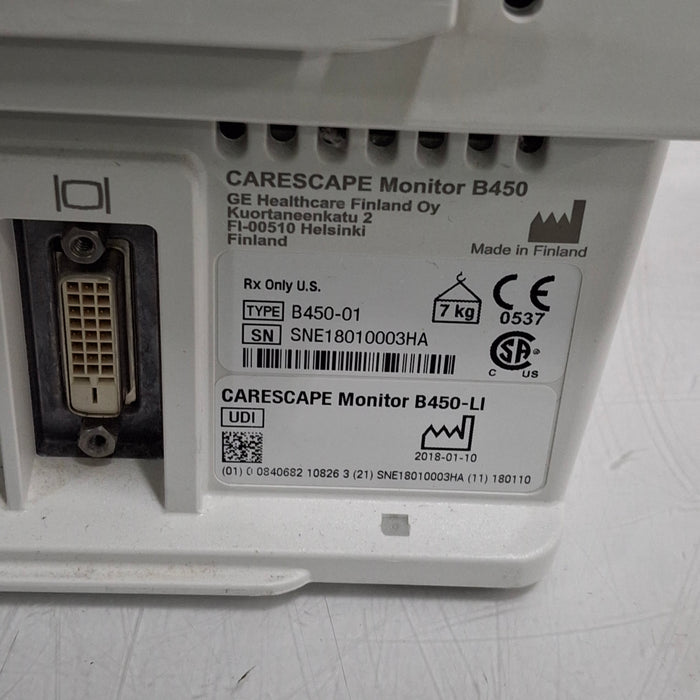 GE Healthcare GE Healthcare Carescape B450 Critical Care Patient Monitor Patient Monitors reLink Medical