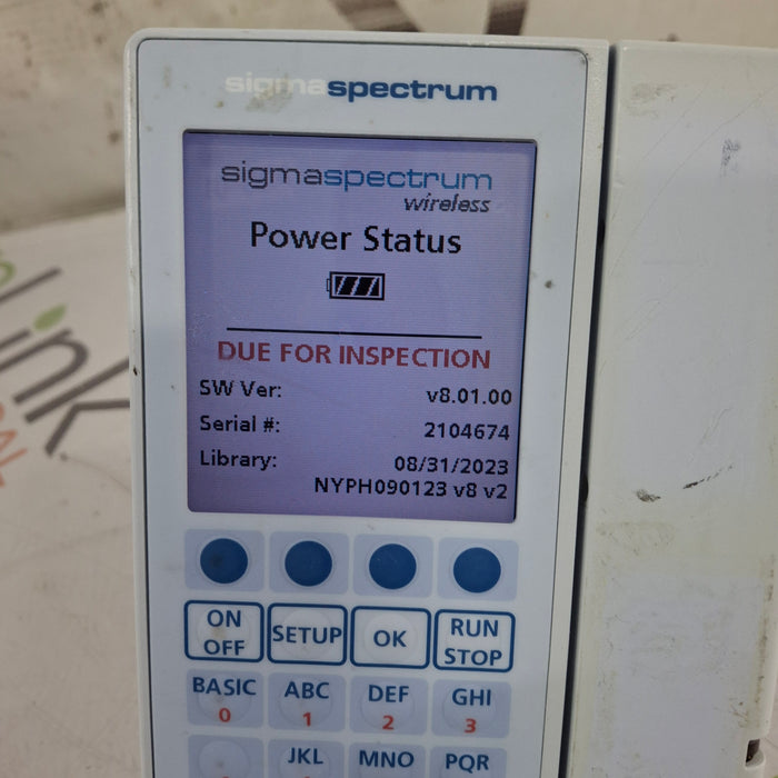 Baxter Baxter Sigma Spectrum 8.01.00 w/o Battery Infusion Pump Infusion Pump reLink Medical