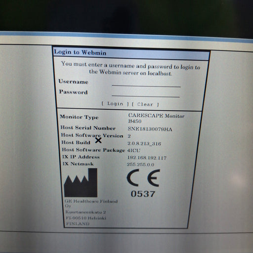 GE Healthcare GE Healthcare Carescape B450 Critical Care Patient Monitor Patient Monitors reLink Medical