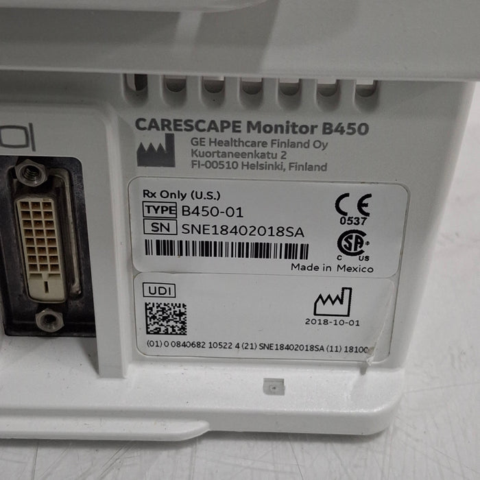 GE Healthcare GE Healthcare Carescape B450 Patient Monitor Patient Monitors reLink Medical