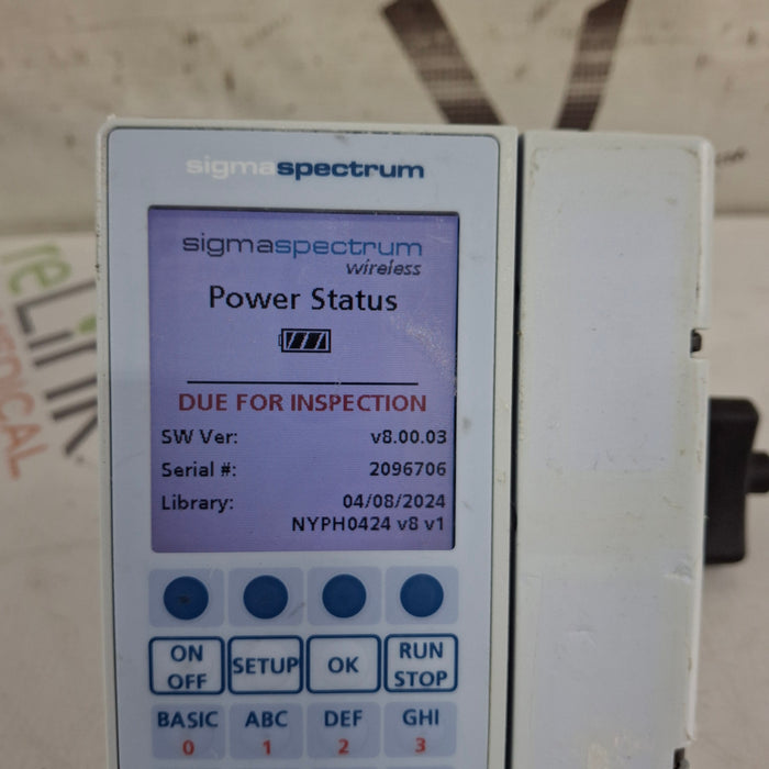 Baxter Baxter Sigma Spectrum 8.00.03 w/o Battery Infusion Pump Infusion Pump reLink Medical