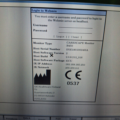 GE Healthcare GE Healthcare Carescape B450 Critical Care Patient Monitor Patient Monitors reLink Medical