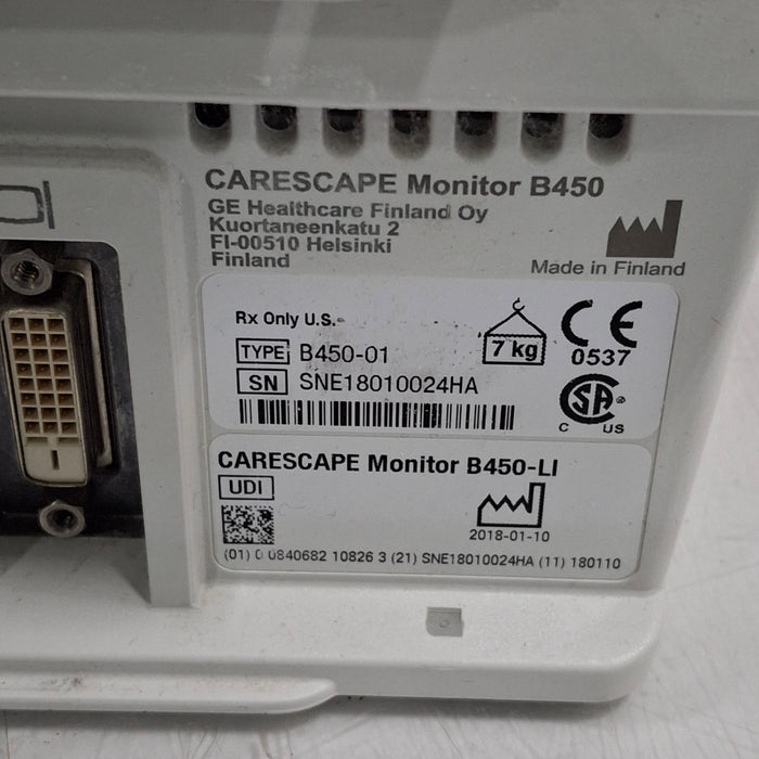 GE Healthcare GE Healthcare Carescape B450 Critical Care Patient Monitor Patient Monitors reLink Medical