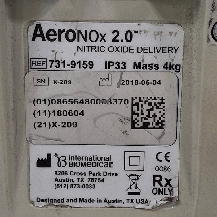 International Biomedical International Biomedical AeroNOx 2.0 NO Delivery and Analysis System Respiratory reLink Medical