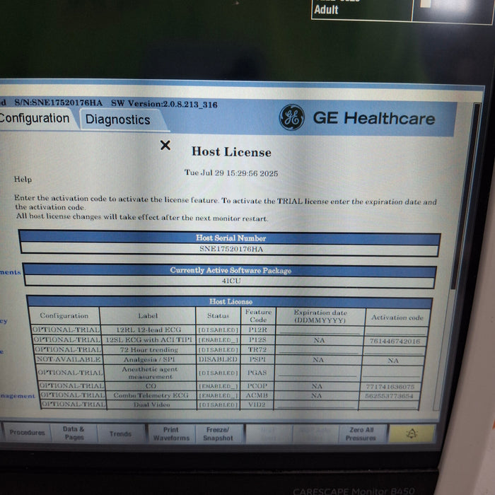 GE Healthcare GE Healthcare Carescape B450 Critical Care Patient Monitor Patient Monitors reLink Medical