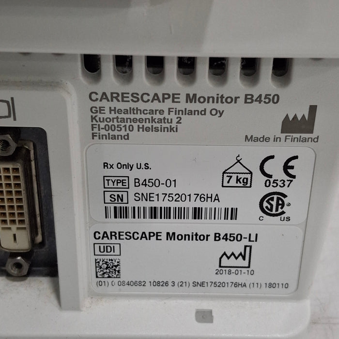 GE Healthcare GE Healthcare Carescape B450 Critical Care Patient Monitor Patient Monitors reLink Medical