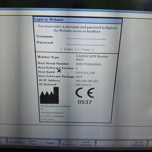 GE Healthcare GE Healthcare Carescape B450 Critical Care Patient Monitor Patient Monitors reLink Medical