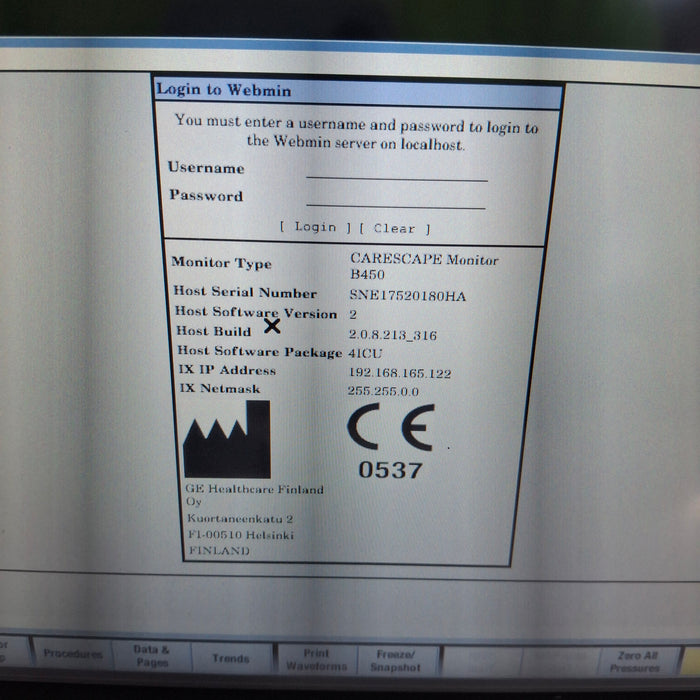 GE Healthcare GE Healthcare Carescape B450 Critical Care Patient Monitor Patient Monitors reLink Medical