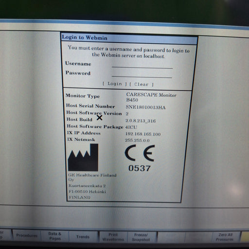 GE Healthcare GE Healthcare Carescape B450 Critical Care Patient Monitor Patient Monitors reLink Medical