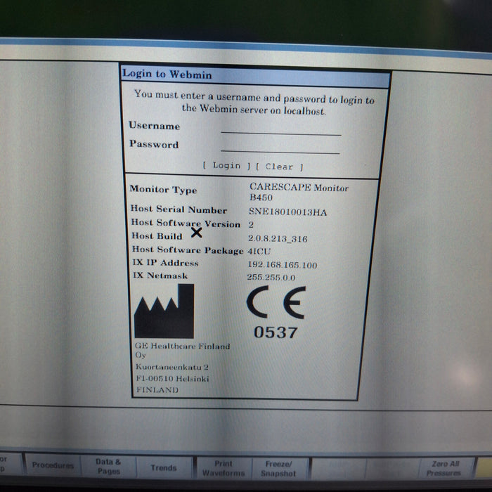 GE Healthcare GE Healthcare Carescape B450 Critical Care Patient Monitor Patient Monitors reLink Medical