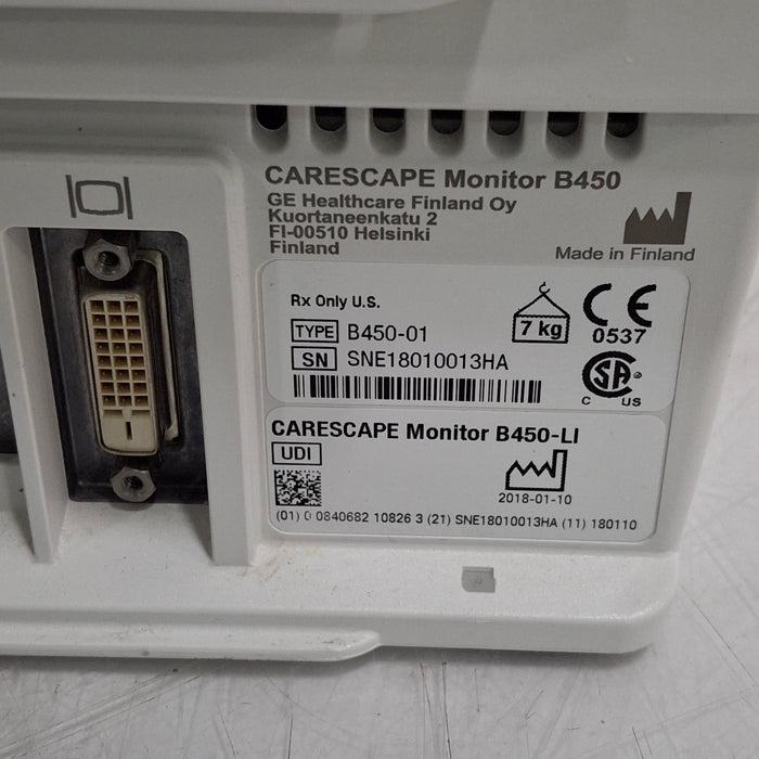GE Healthcare GE Healthcare Carescape B450 Critical Care Patient Monitor Patient Monitors reLink Medical