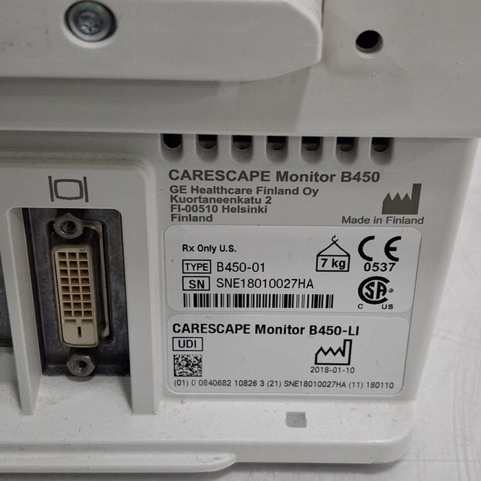 GE Healthcare GE Healthcare Carescape B450 Critical Care Patient Monitor Patient Monitors reLink Medical