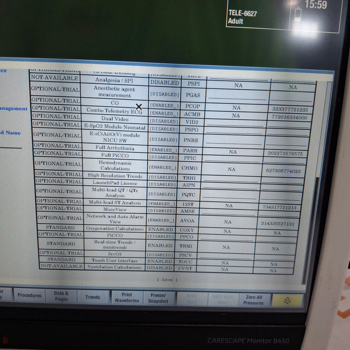 GE Healthcare Carescape B450 Critical Care Patient Monitor