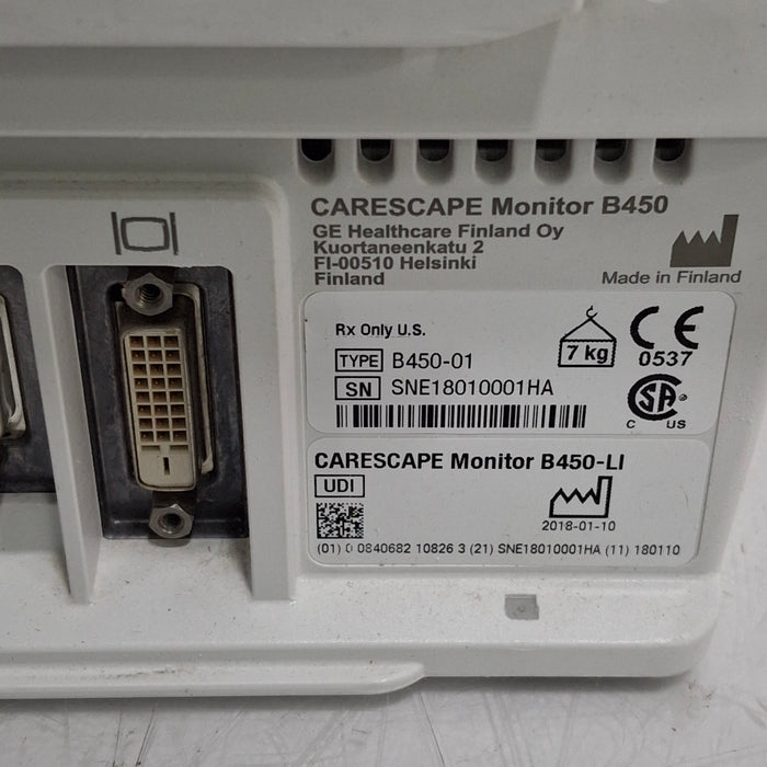 GE Healthcare Carescape B450 Critical Care Patient Monitor