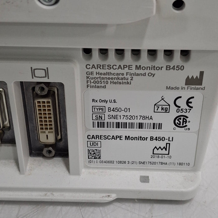 GE Healthcare GE Healthcare Carescape B450 Critical Care Patient Monitor Patient Monitors reLink Medical