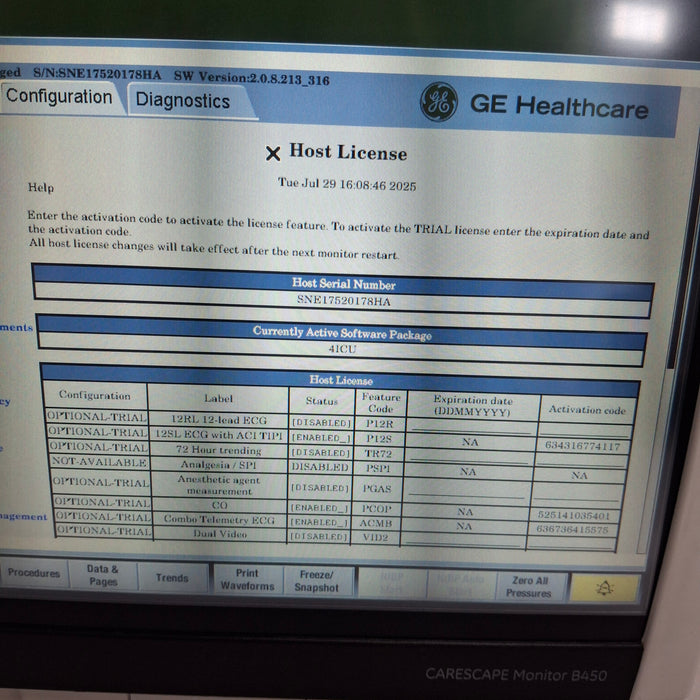 GE Healthcare GE Healthcare Carescape B450 Critical Care Patient Monitor Patient Monitors reLink Medical