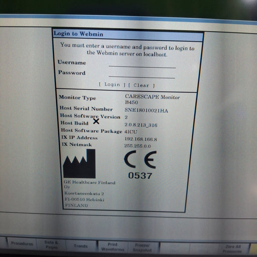 GE Healthcare GE Healthcare Carescape B450 Critical Care Patient Monitor Patient Monitors reLink Medical