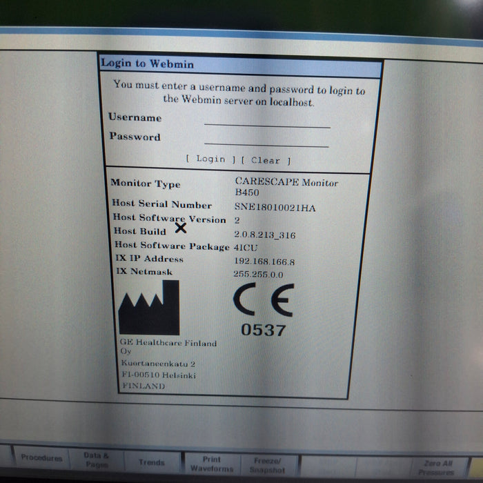 GE Healthcare GE Healthcare Carescape B450 Critical Care Patient Monitor Patient Monitors reLink Medical