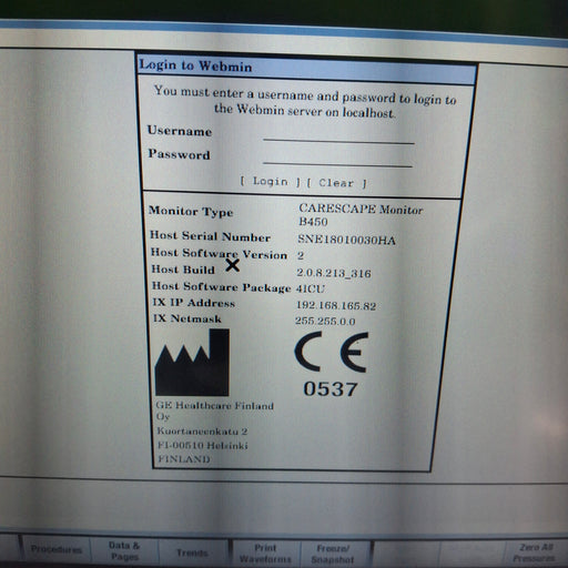 GE Healthcare GE Healthcare Carescape B450 Critical Care Patient Monitor Patient Monitors reLink Medical