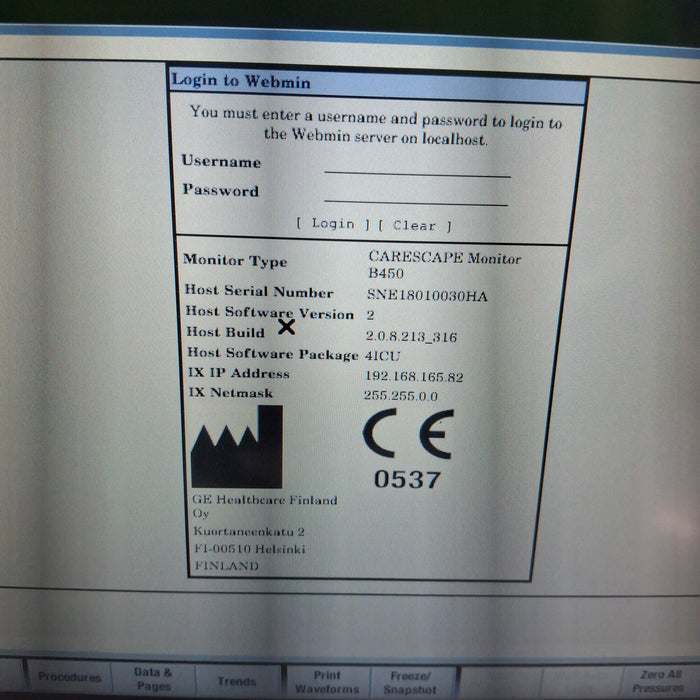 GE Healthcare GE Healthcare Carescape B450 Critical Care Patient Monitor Patient Monitors reLink Medical