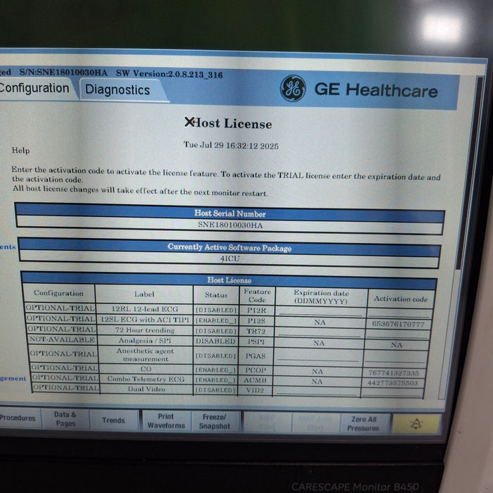 GE Healthcare GE Healthcare Carescape B450 Critical Care Patient Monitor Patient Monitors reLink Medical