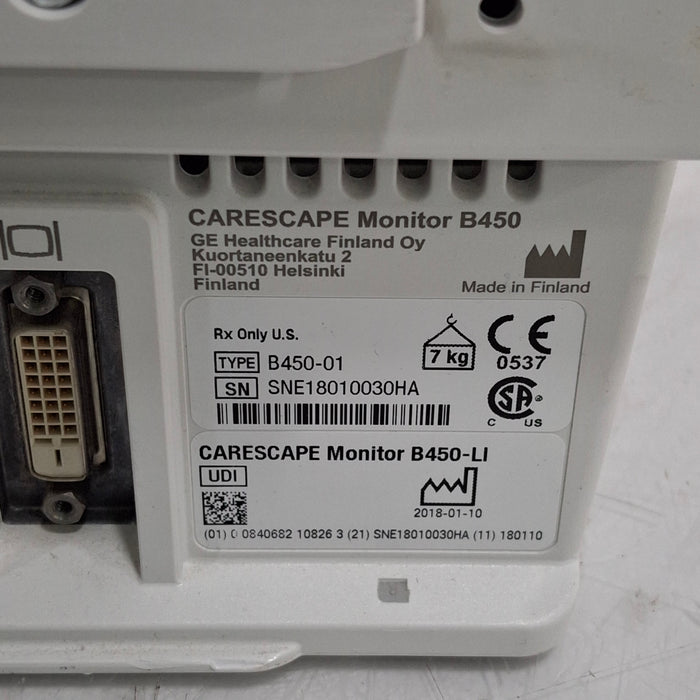 GE Healthcare GE Healthcare Carescape B450 Critical Care Patient Monitor Patient Monitors reLink Medical