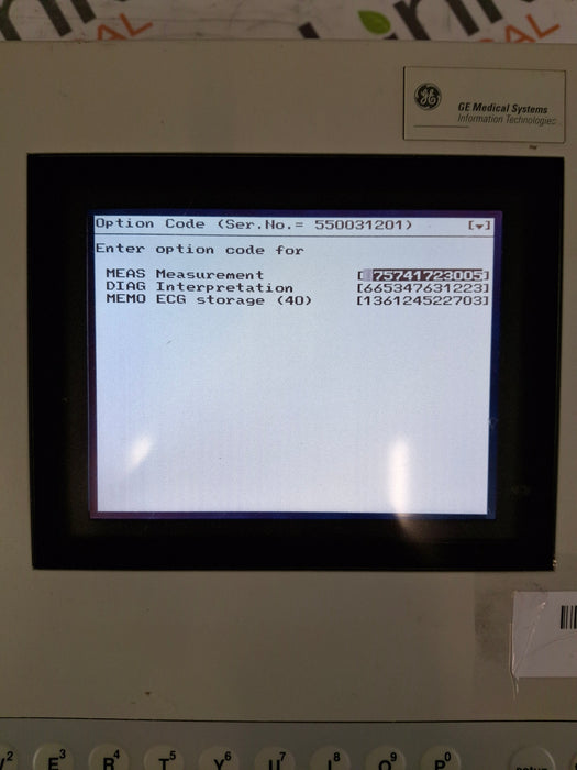 GE Healthcare MAC 1200 ECG