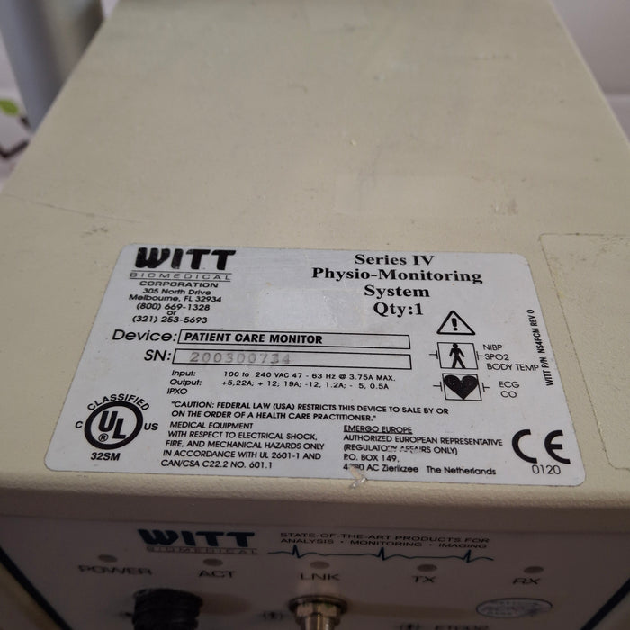 Witt Biomedical Corporation Witt Biomedical Corporation Seris IV Physio-Monitoring System Patient Monitors reLink Medical