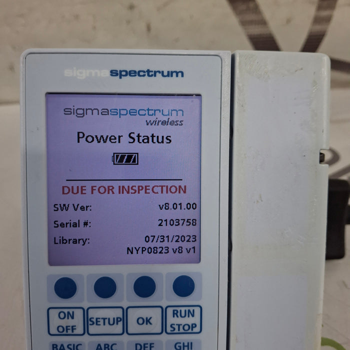 Baxter Baxter Sigma Spectrum 8.01.00 w/o Battery Infusion Pump Infusion Pump reLink Medical