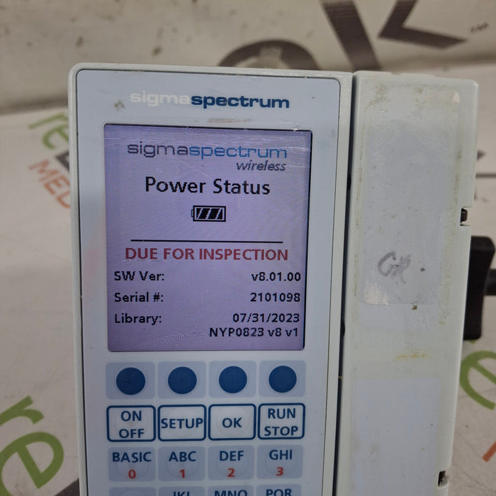 Baxter Baxter Sigma Spectrum 8.01.00 w/o Battery Infusion Pump Infusion Pump reLink Medical