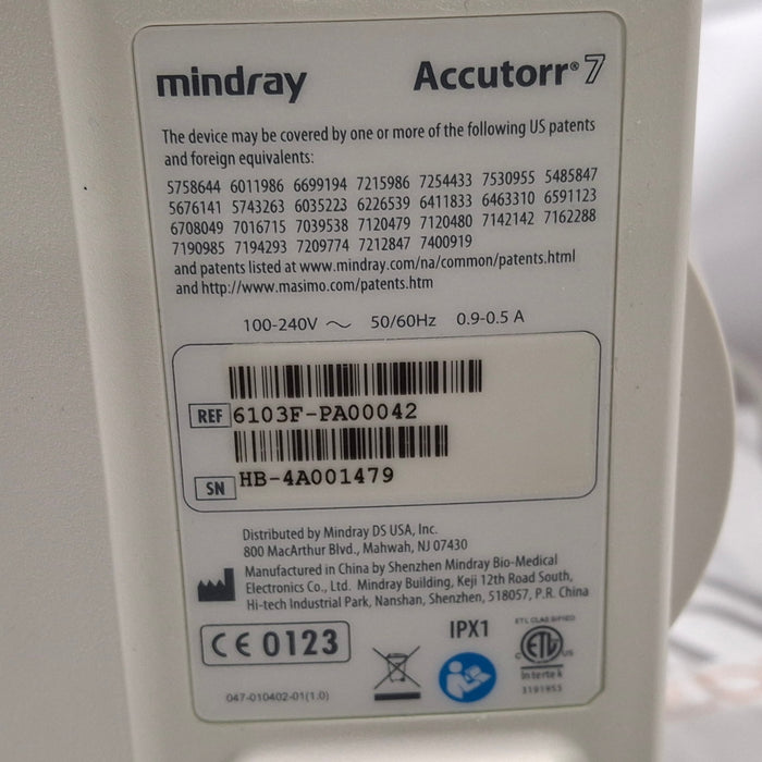 Mindray Mindray Accutorr 7 Vital Signs Monitor Patient Monitors reLink Medical