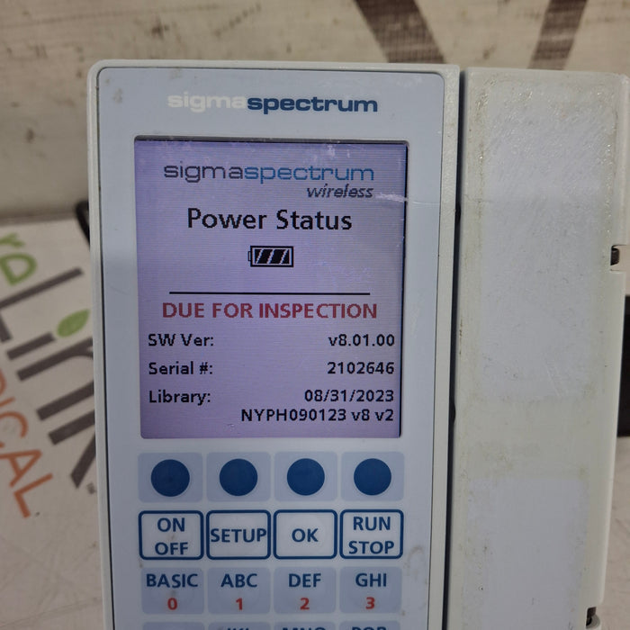 Baxter Baxter Sigma Spectrum 8.01.00 w/o Battery Infusion Pump Infusion Pump reLink Medical