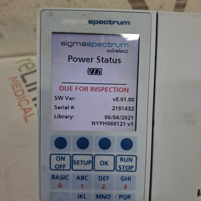 Baxter Baxter Sigma Spectrum 8.01.00 w/o Battery Infusion Pump Infusion Pumps reLink Medical