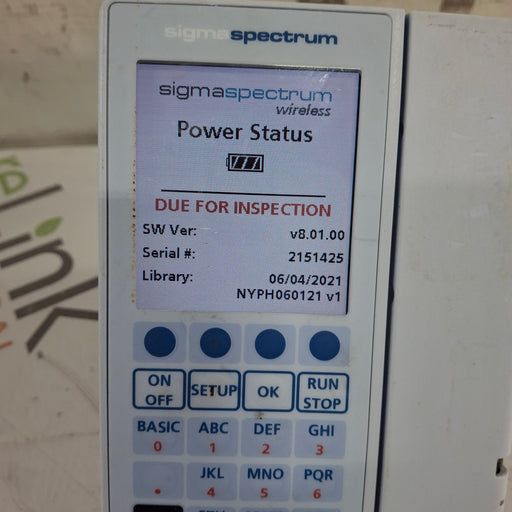 Baxter Baxter Sigma Spectrum 8.01.00 w/o Battery Infusion Pump Infusion Pump reLink Medical